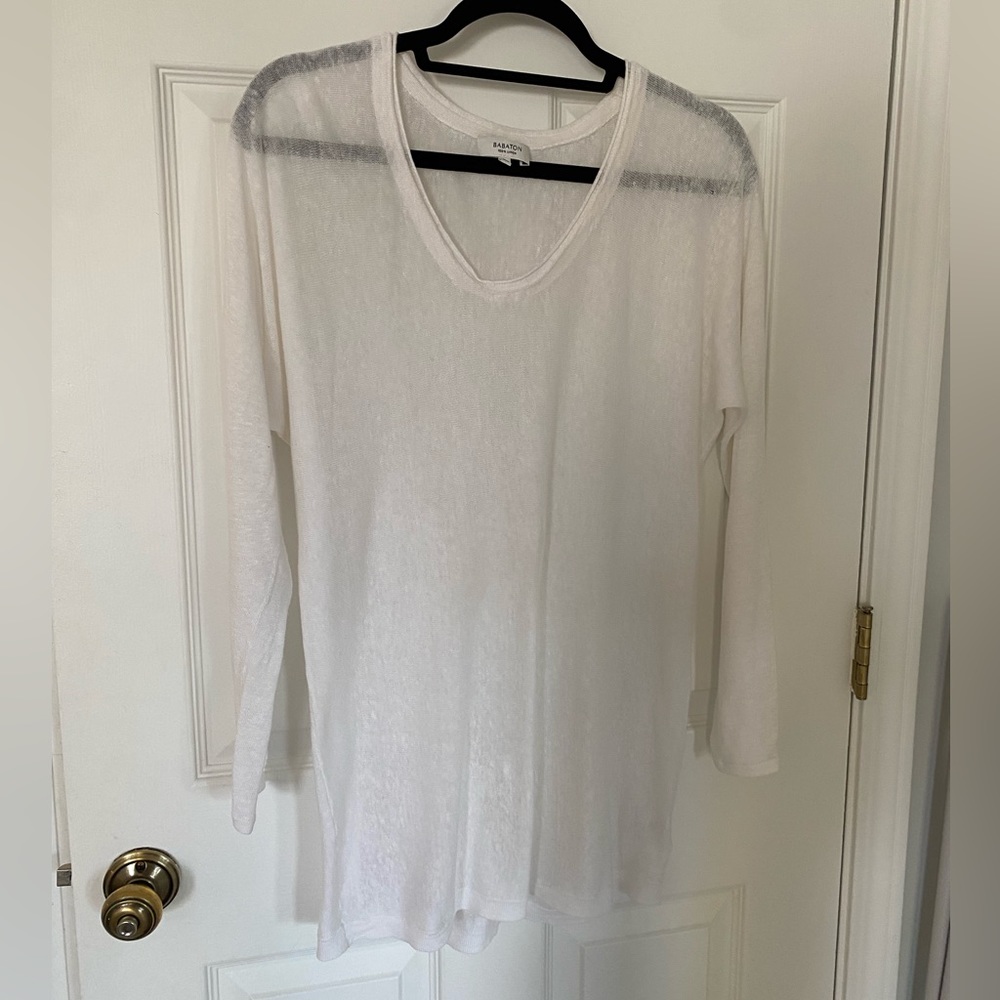 Aritzia Babaton Linen Tunic Shirt
